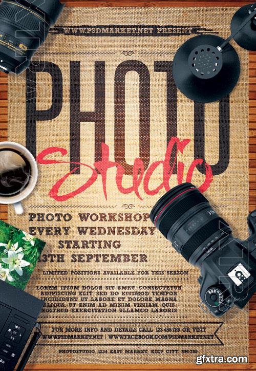 Psd photo studio flyer design Psd photo studio flyer design