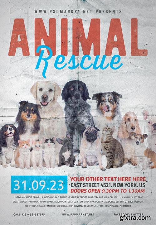 Psd Animal rescue flyer design Psd Animal rescue flyer design