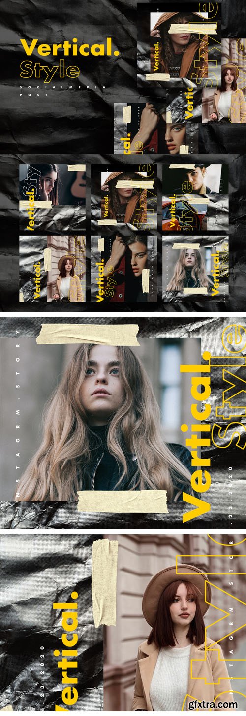 Vertical Styles - Social Media Posts PSD Templates Vertical Styles - Social Media Posts PSD Templates