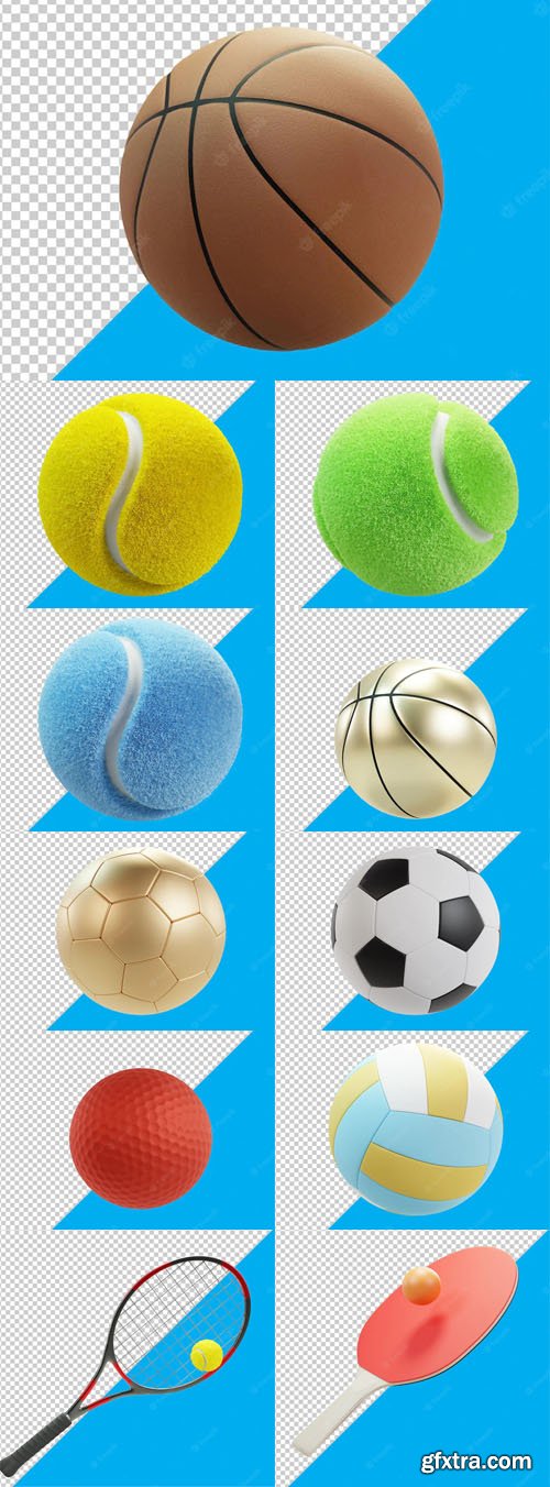 15 Realistic Sport Balls - 3D Renders PSD Templates 15 Realistic Sport Balls - 3D Renders PSD Templates