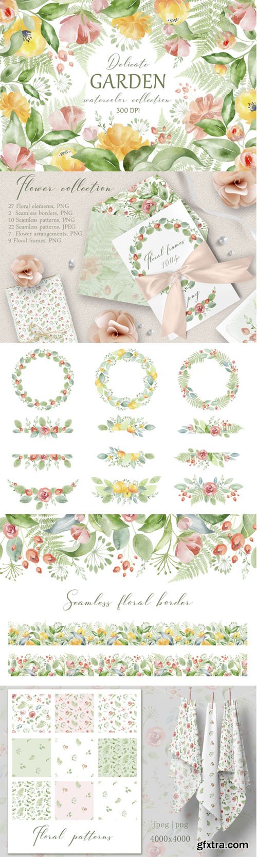 Delicate GARDEN - Watercolor Flowers PNG Collection Delicate GARDEN - Watercolor Flowers PNG Collection