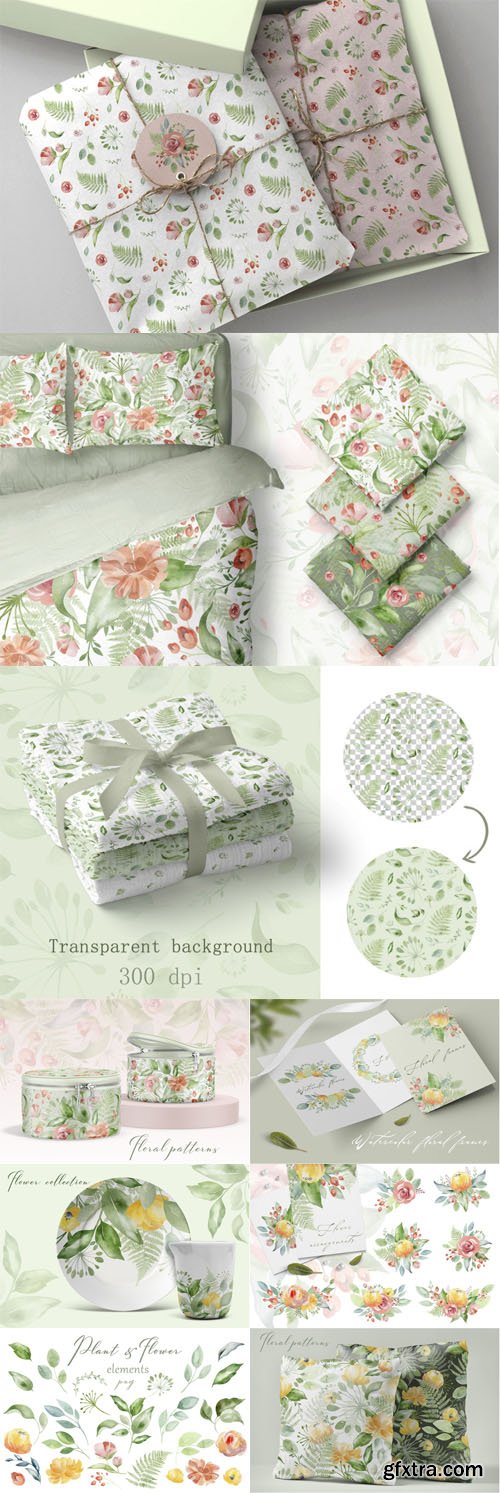 Delicate GARDEN - Watercolor Flowers PNG Collection Delicate GARDEN - Watercolor Flowers PNG Collection