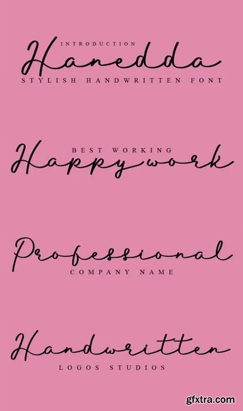 Hanedda - Stylish Handwritten Font Hanedda - Stylish Handwritten Font