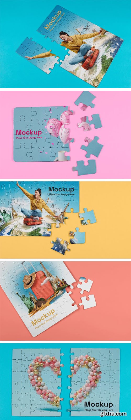 Creative Puzzle Design PSD Mockups Templates Creative Puzzle Design PSD Mockups Templates