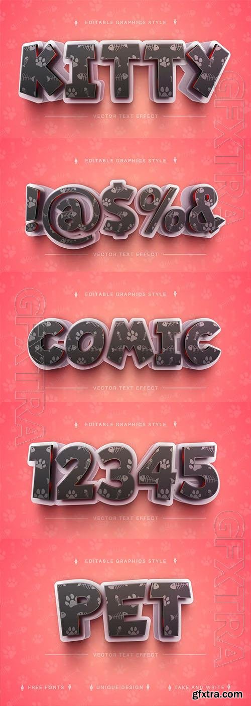 Kitty - editable text effect, font style Kitty - editable text effect, font style