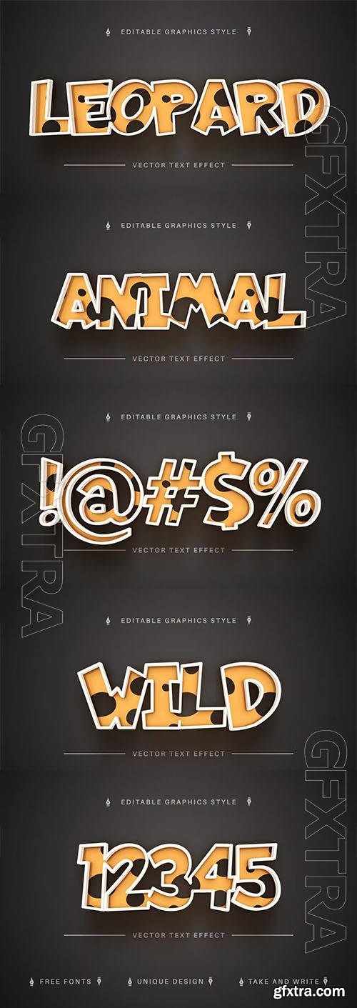 Leopard, cheetah, editable text effect, font style Leopard, cheetah, editable text effect, font style