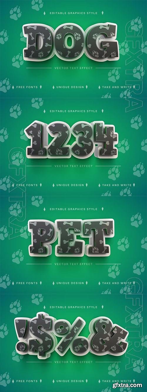 Pet Animal Dog - editable text effect, font style Pet Animal Dog - editable text effect, font style