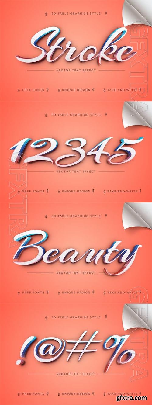 Beauty Stroke - editable text effect, font style Beauty Stroke - editable text effect, font style