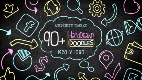 MotionArray - 90 Hand Drawn Doodle Pack - 1312553