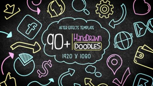 MotionArray - 90 Hand Drawn Doodle Pack - 1312553
