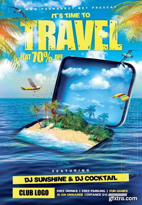 Psd fllyer travel template design Psd fllyer travel template design