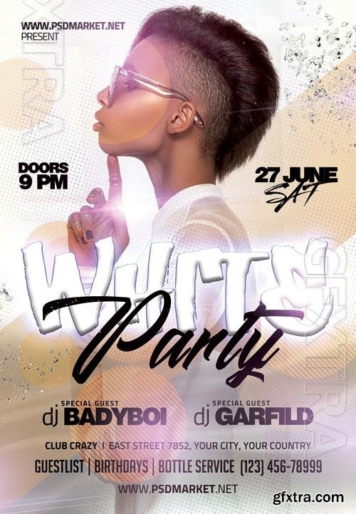 Psd fllyer white club party template design Psd fllyer white club party template design