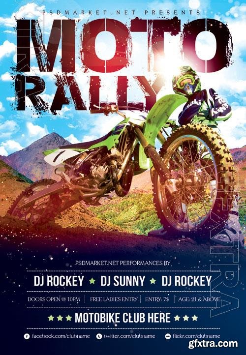 Psd fllyer moto rally template design Psd fllyer moto rally template design