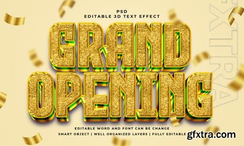 PSD grand opening 3d editable psd text effect with background PSD grand opening 3d editable psd text effect with background