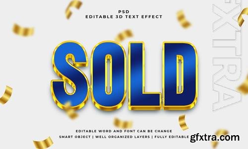 PSD sold 3d editable psd text effect with background PSD sold 3d editable psd text effect with background