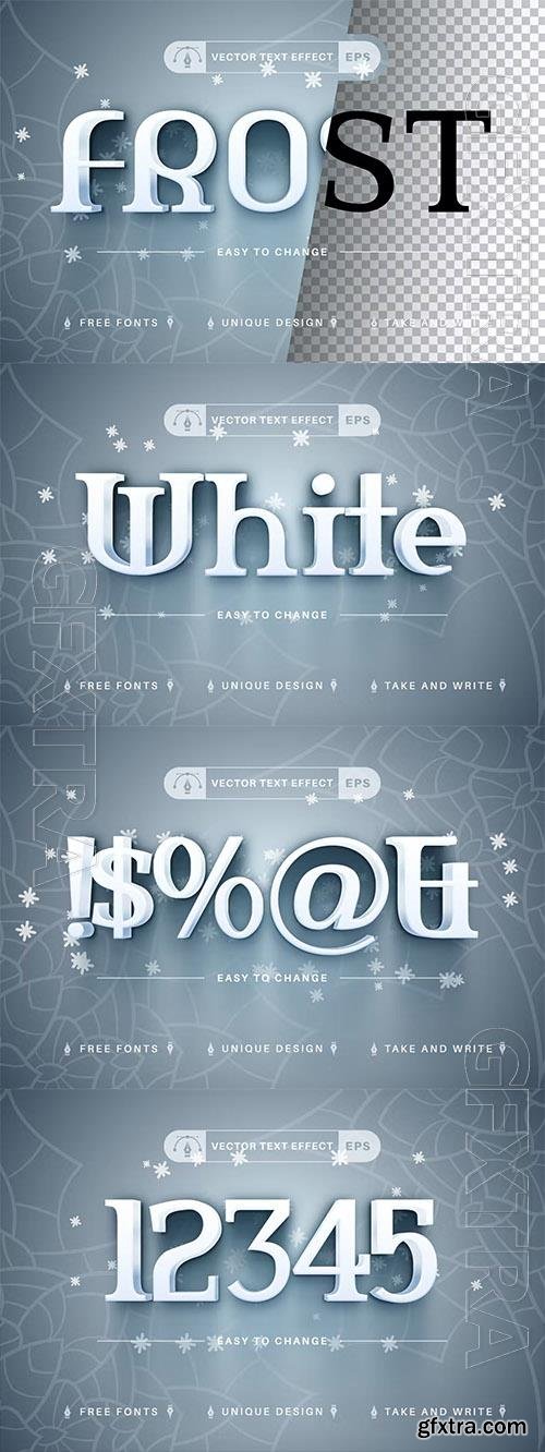 White Frost - editable text effect, font style White Frost - editable text effect, font style