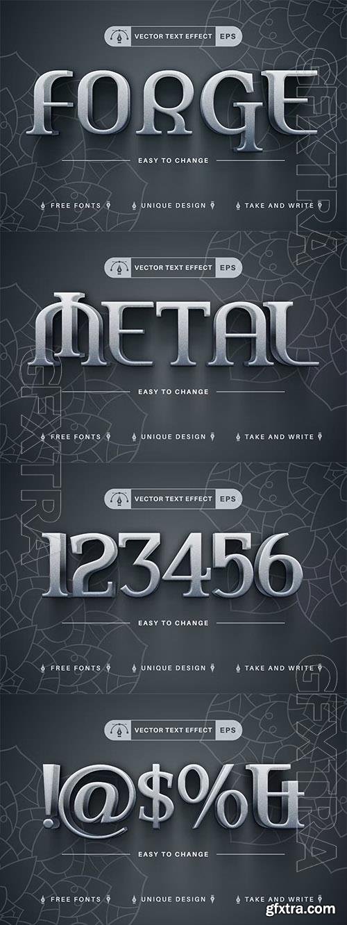 Forge - editable text effect, font style Forge - editable text effect, font style