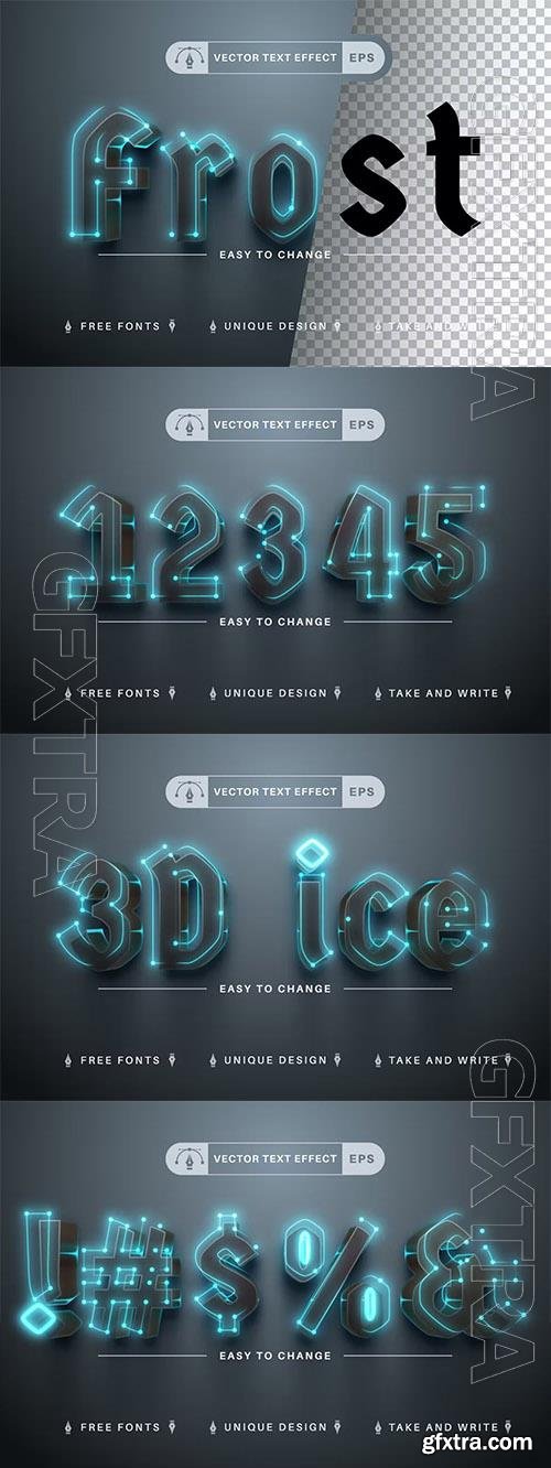 Glow Frost - editable text effect, font style Glow Frost - editable text effect, font style