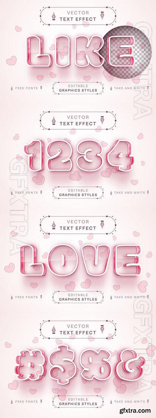 Love Heart Like - editable text effect, font style Love Heart Like - editable text effect, font style