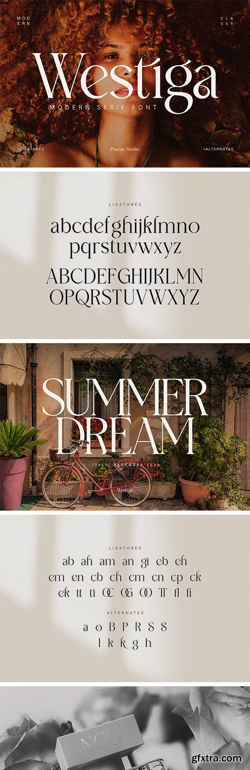 Westiga - Modern Luxury Serif Font Westiga - Modern Luxury Serif Font