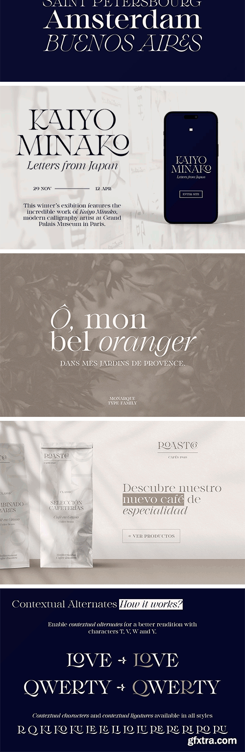 Monarque Serif Type Family Monarque Serif Type Family
