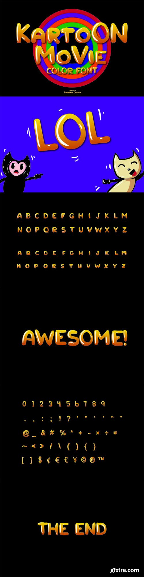 Kartoon Movie - Playful & Vibrant Color Font Kartoon Movie - Playful & Vibrant Color Font