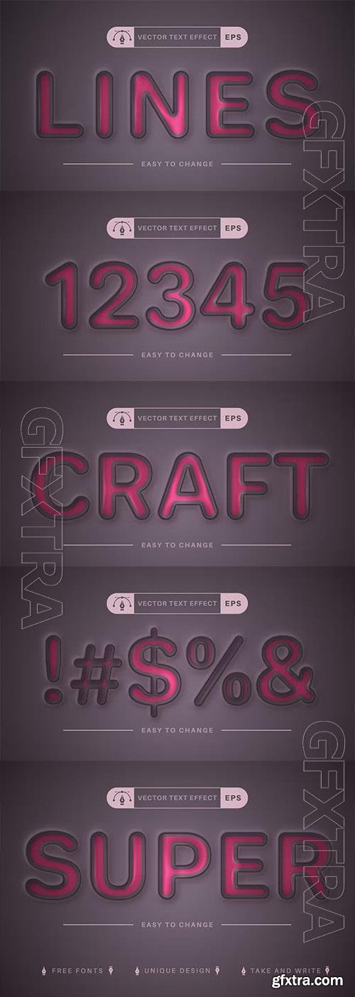 Realistic Plastic - Editable Text Effect Font Styl Realistic Plastic - Editable Text Effect Font Styl