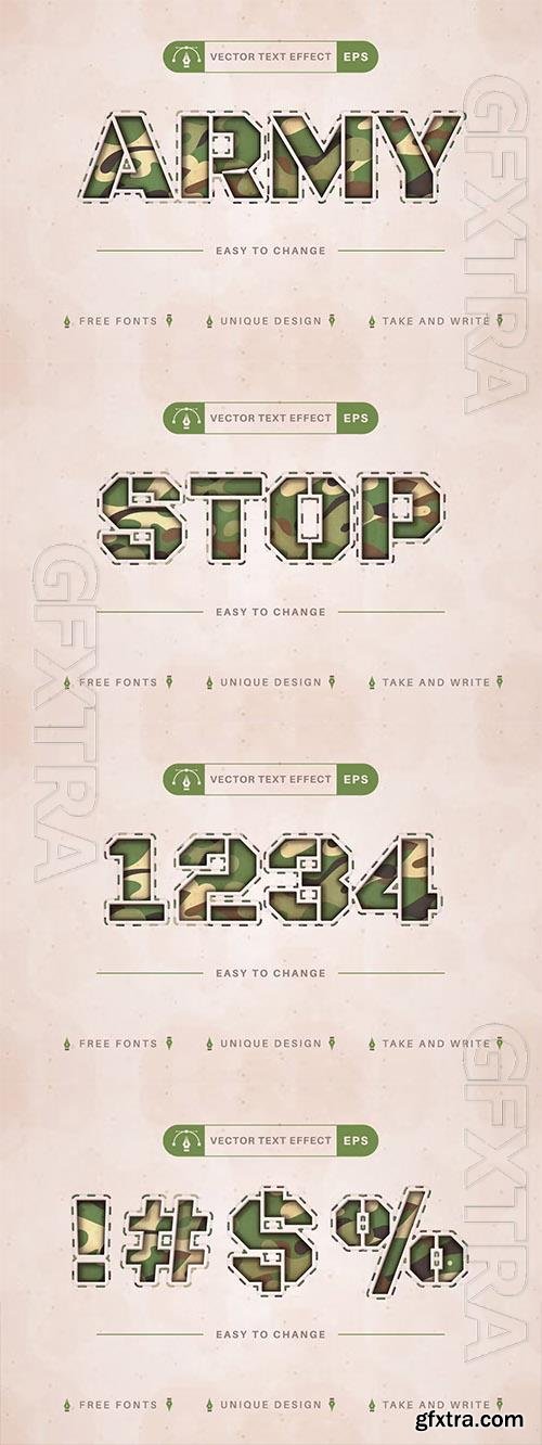 Army - Editable Text Effect, Font Style Army - Editable Text Effect, Font Style
