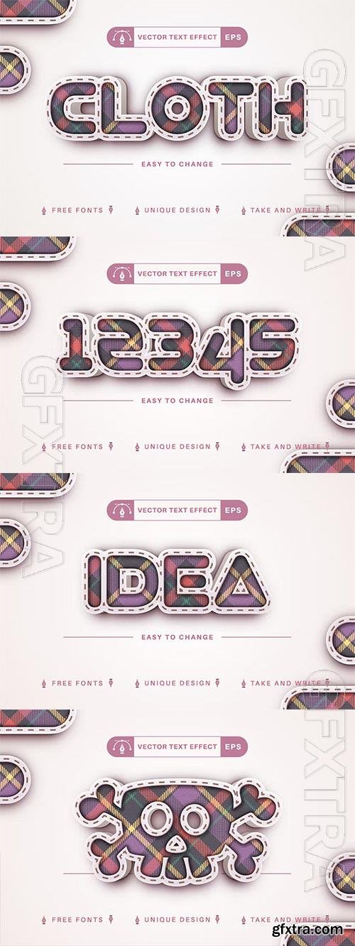 Cloth Tartan - Editable Text Effect, Font Style Cloth Tartan - Editable Text Effect, Font Style