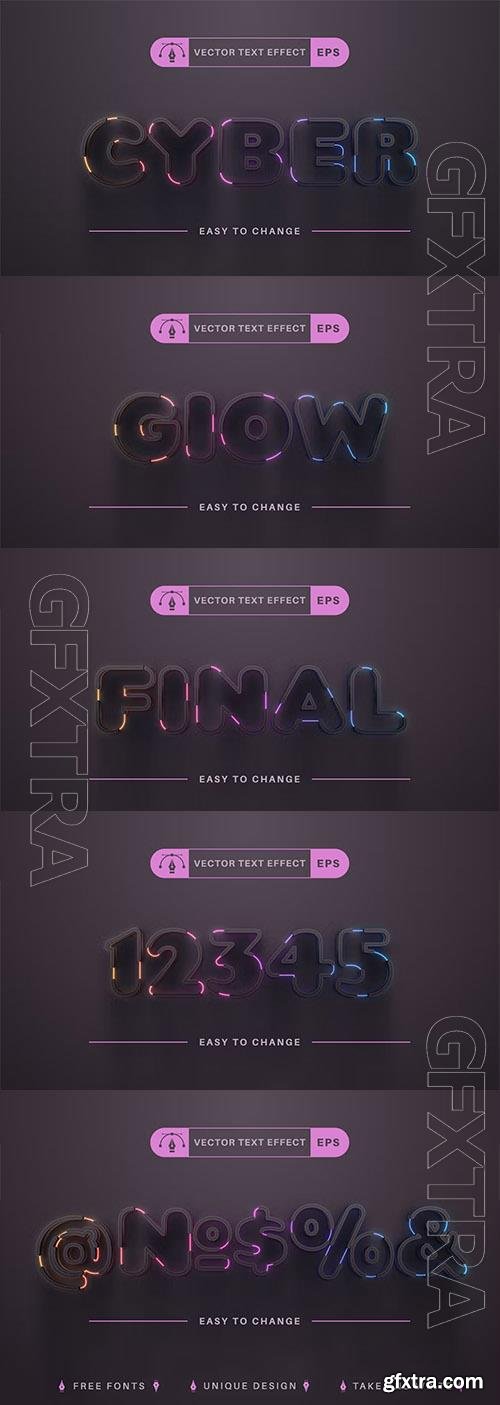 Cyber - Editable Text Effect, Font Style Cyber - Editable Text Effect, Font Style