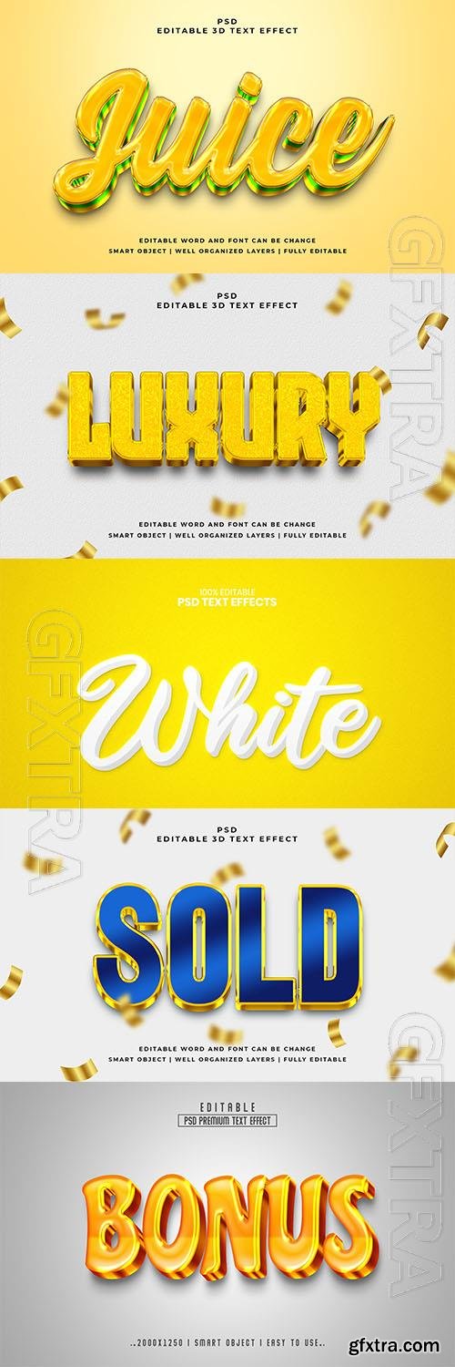 Psd style text effect editable set vol 83 Psd style text effect editable set vol 83