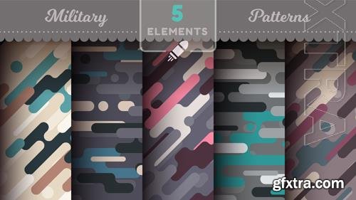 Vector camouflage seamless patterns military texture bundle war fabric vol 4