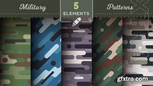 Vector camouflage seamless patterns military texture bundle war fabric vol 3