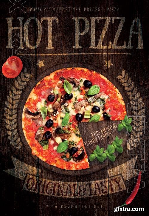 Psd fllyer hot pizza template design Psd fllyer hot pizza template design