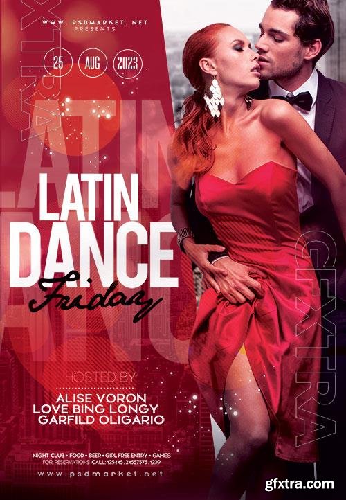 Psd fllyer latin dance template design Psd fllyer latin dance template design