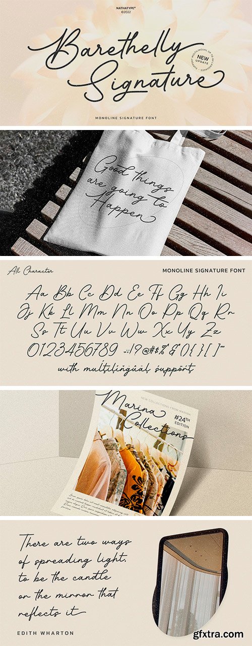 Barethelly Signature Font Barethelly Signature Font
