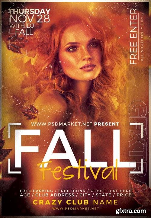 Psd fllyer fall festival template design Psd fllyer fall festival template design