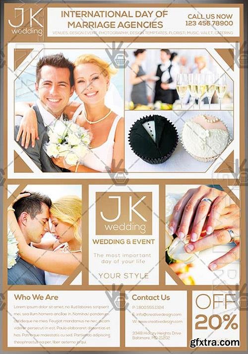 Psd fllyer weding agency template design Psd fllyer weding agency template design