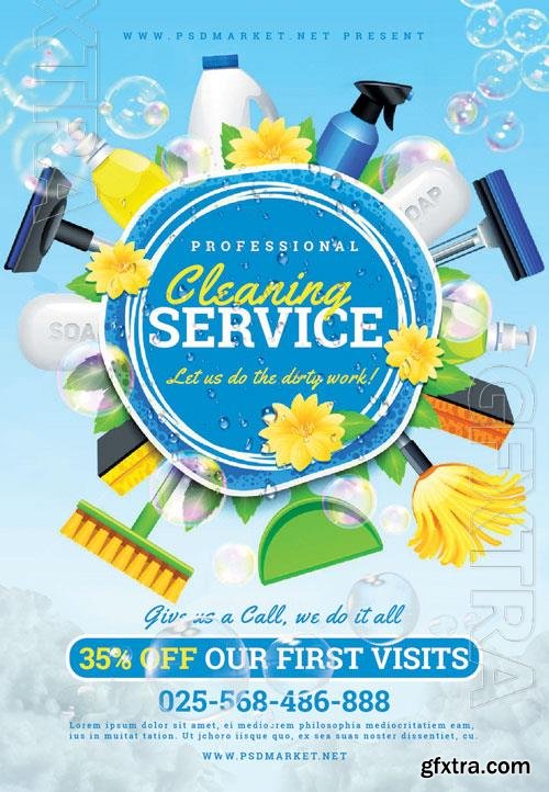 Psd fllyer cleaning service template design Psd fllyer cleaning service template design