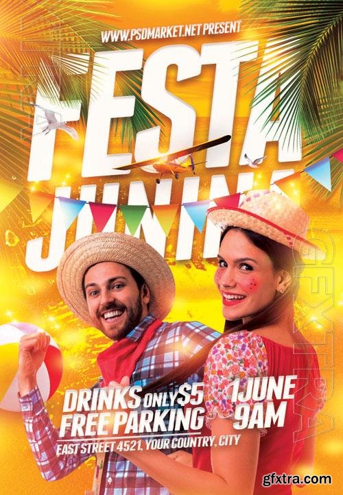 Psd fllyer festa junina party template design Psd fllyer festa junina party template design