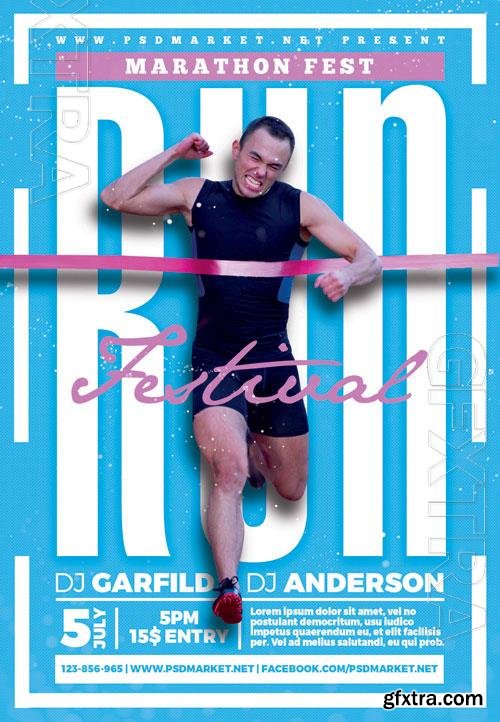 Psd fllyer marathon fest template design Psd fllyer marathon fest template design