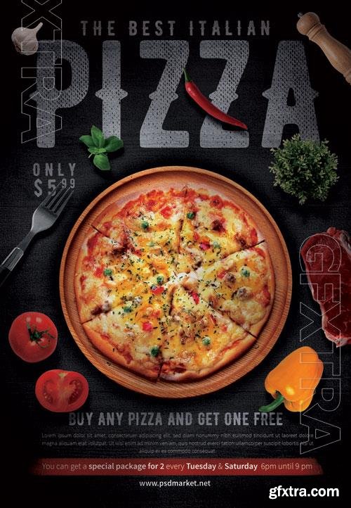 Psd fllyer best italian pizza template design Psd fllyer best italian pizza template design