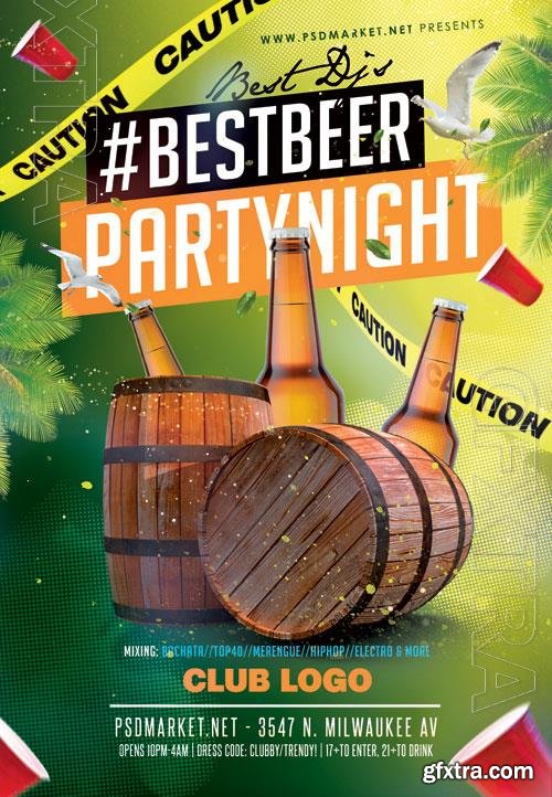 Psd fllyer beer party template design Psd fllyer beer party template design