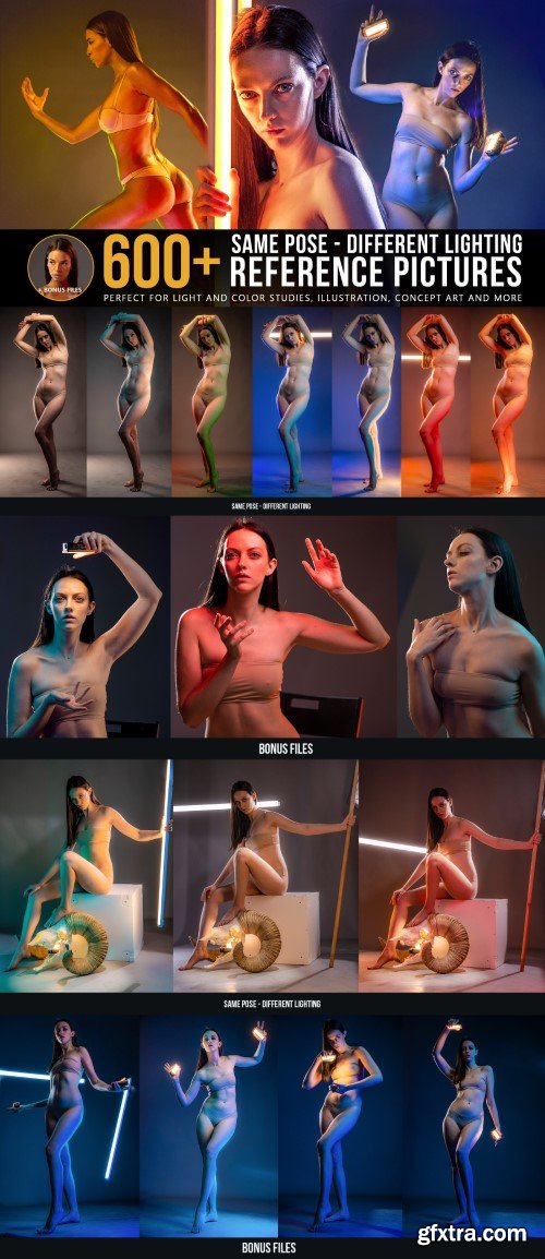 Artstation &ndash; 600+ Same Pose Different Lighting Reference Pictures