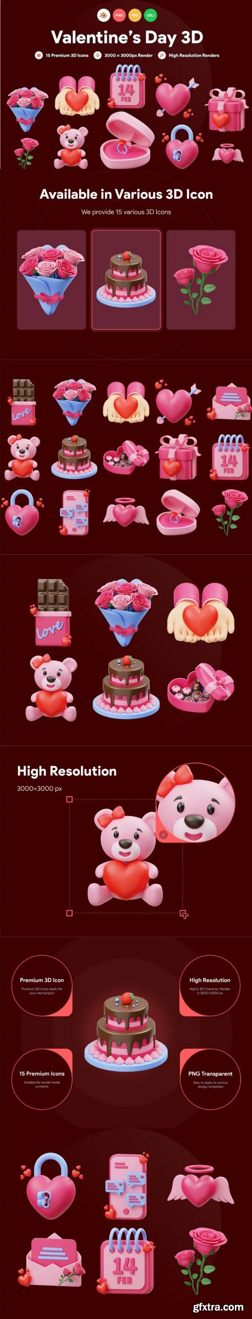 Valentine\'s Day 3D Icon 7CBMADF