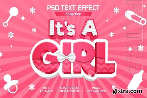 Its a girl baby pink text effect Its a girl baby pink text effect