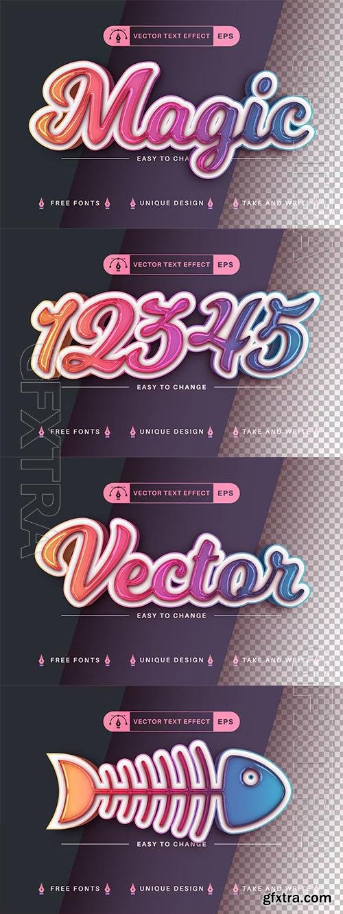 Magic Unicorn - editable text effect, font style Magic Unicorn - editable text effect, font style