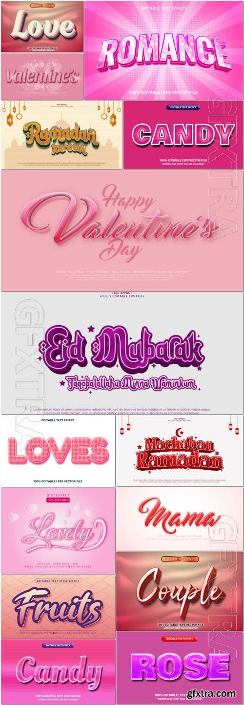 Vector 3d text editable, text effect font vol 9 Vector 3d text editable, text effect font vol 9