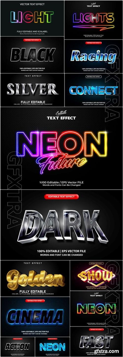 Vector 3d text editable, text effect font vol 11 Vector 3d text editable, text effect font vol 11