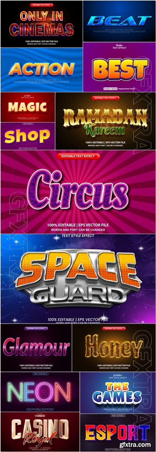 Vector 3d text editable, text effect font vol 14 Vector 3d text editable, text effect font vol 14